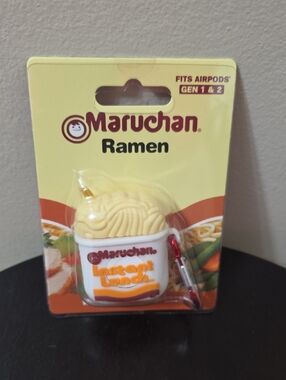 NIP: Maruchan RAMEN Instant Lunch AirPods Case — Orange & White